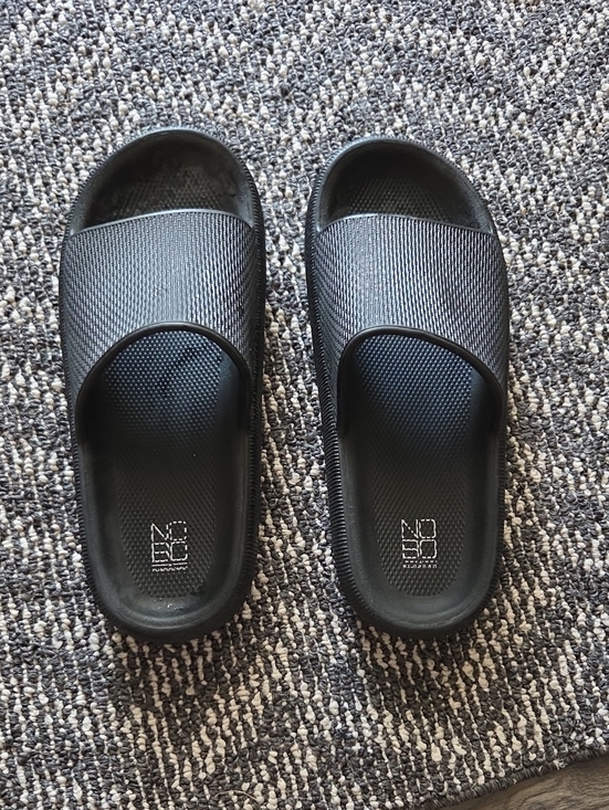 No Boundaries Shoes - No Boundaries Black Slide Sandals - Single Strap